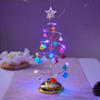 Kerstboom voor op tafel - ledlichten - batterij - 33 cm