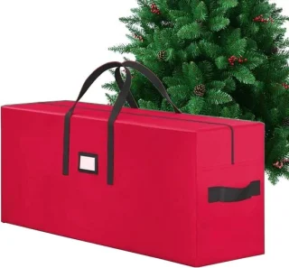 Kerstboom zak - opberghoes kunstboom - 165 cm - rood