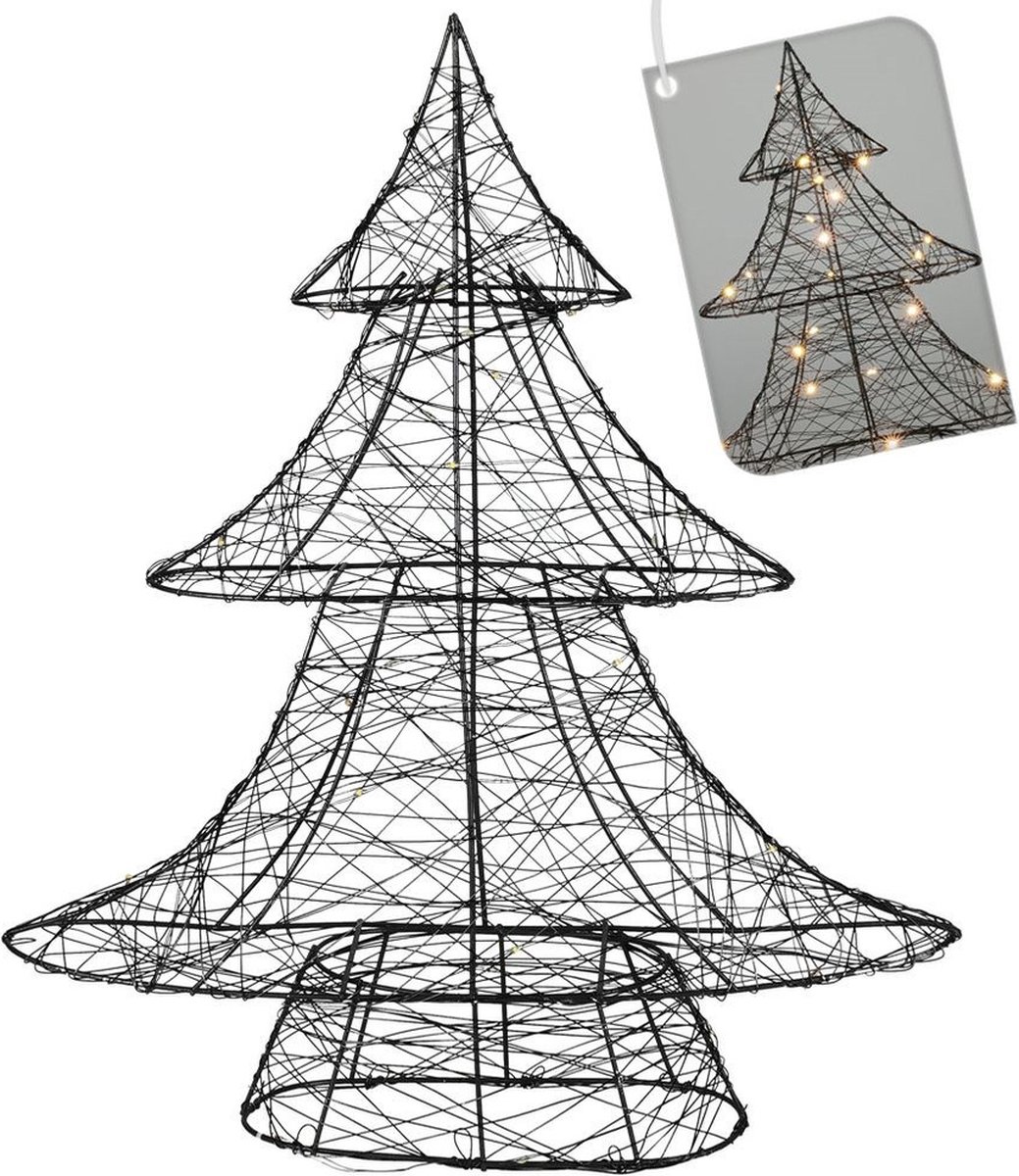 Kerstboom Zwart 40 cm 30 LED