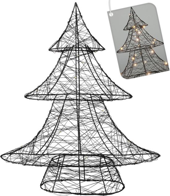 Kerstboom Zwart 40 cm 30 LED