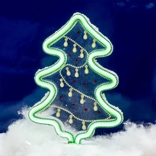 Kerstboomdecoratie met ledlicht, wit, 29,5 cm
