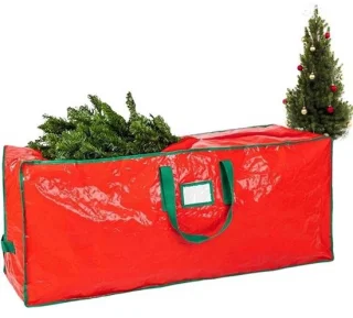 Kerstboomopbergtas voor de boom - 165x38x76 cm - rood