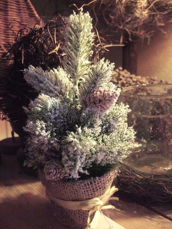 Kerstboompje Dennenappels Set 2 Stuks