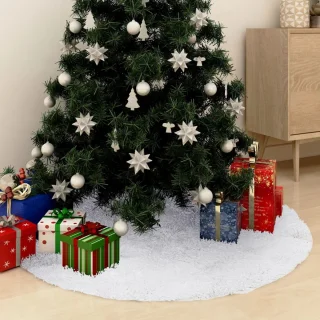 Kerstboomrok 150 cm wit imitatiebont