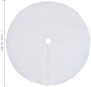 Kerstboomrok 150 cm wit imitatiebont