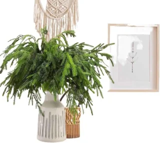 Kerstboomtakken kunstgrenen - 6 stuks 45 cm - groen