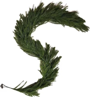 Kerstkrans kunst slinger 180 cm groen