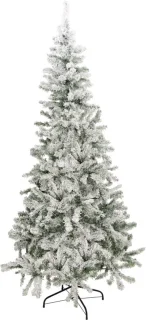 Kerstkroon kunstkerstboom met sneeuw 210 cm