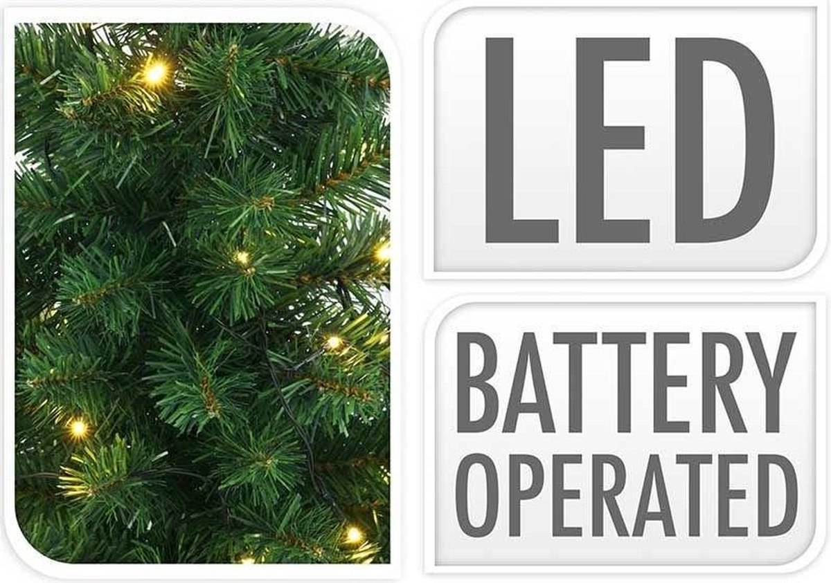 Kerstverlichting set 3-delig LED bomen en krans