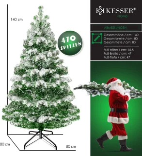 KESSER® Kunstkerstboom PE Sneeuw 140cm