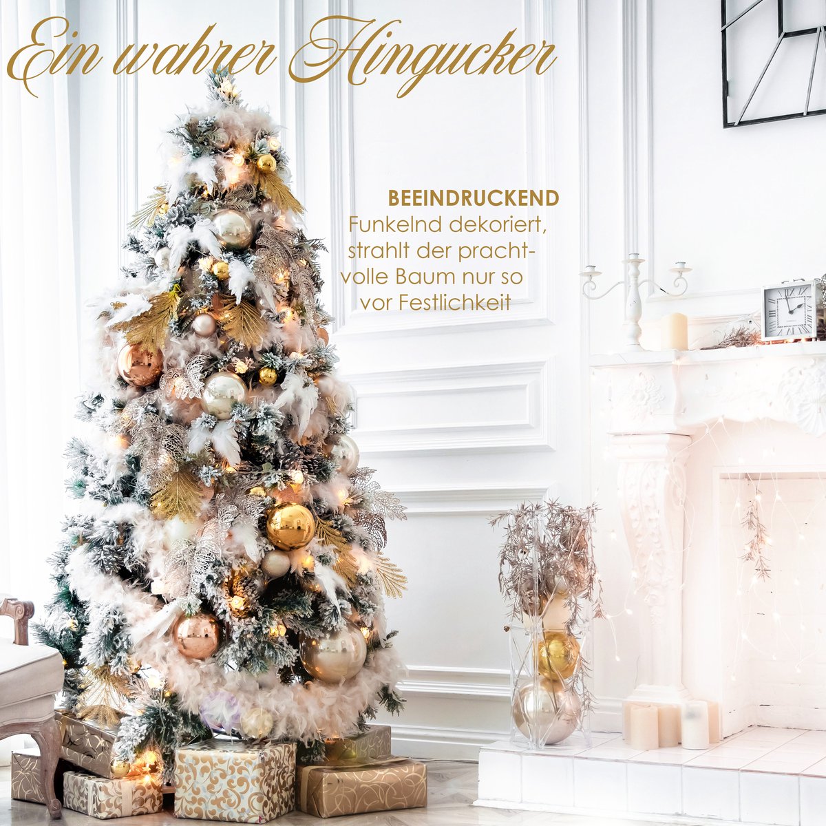 KESSER Kunstkerstboom PE Sneeuw 180cm