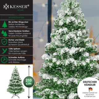 KESSER® Kunstkerstboom PE Sneeuw 210cm