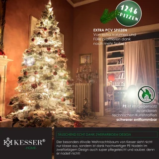 KESSER® Kunstkerstboom PE Sneeuw 210cm
