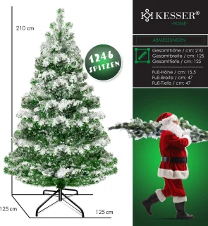 KESSER® Kunstkerstboom PE Sneeuw 210cm