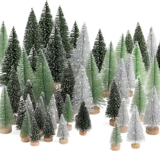 Kleine dennenboom decoratie - 30 stuks