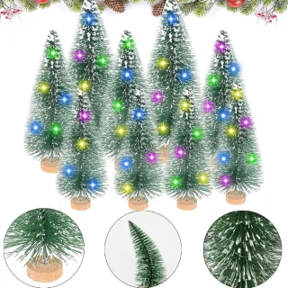 Kleine dennenboom kerstdecoratie set - 5 stuks