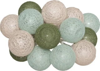 Kleine kerstboom H60 cm met verlichting en bollen mix groen/lichtroze