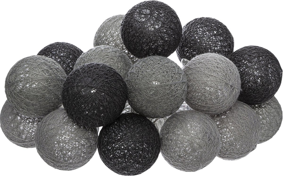 Kleine kunst kerstboom besneeuwd 60 cm met verlichting en bollen zwart/grijs