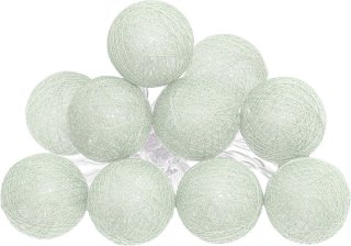 Kleine kunst kerstboom H60 cm met lichtsnoer lichtgroen