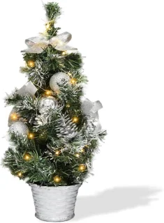 Kleine kunstkerstboom 40 cm (zilver)
