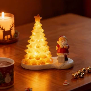 Kleine kunstkerstboom met led-verlichting
