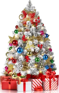 Kleine kunstkerstboom Sneeuwstijl
