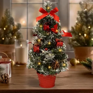 Kleine kunstkerstboom van 40 cm met ledverlichting