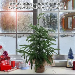 Kleine kunstkerstboom van 60 cm voor thuisdecoratie