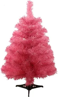 Kleine roze kunstkerstboom - 60 cm