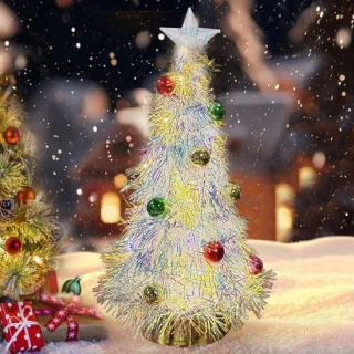 Kleine witte kunstkerstboom