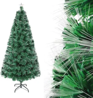 Kleurrijke kunstkerstboom van 210 cm met standaard