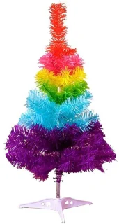 Kleurrijke kunstmatige kerstboom