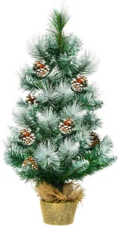 KOMFOTTEU kunstkerstboom met dennenappels