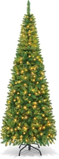 KOMFOTTEU kunstkerstboom met verlichting 225 cm
