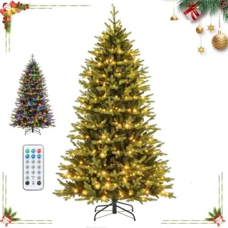 KOMFOTTEU kunstkerstboom van 210 cm – dennenboom met ledverlichting