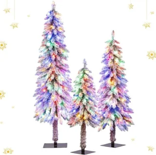 KOMFOTTEU set van 3 kunstkerstbomen