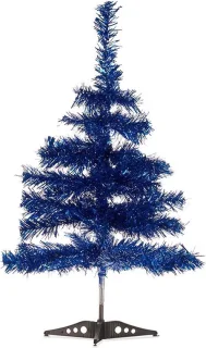 Krist+ ijsblauwe kunstkerstboom 60 cm klein