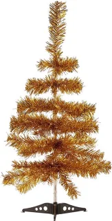 Krist+ kerstboom klein goud 60 cm met metalen voet