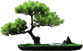 Kunst bonsaiboom decoratieplant groen