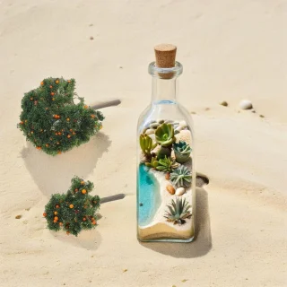Kunst boompjes miniatuur planten diorama decoratie