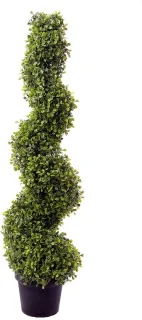 Kunst buxusboom spiraal 90 cm groen