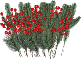 Kunst dennen takken groen - 60 stuks