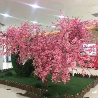 Kunst kersenbloesemboom - 1,2 m x 1 m - roze