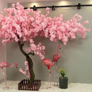 Kunst kersenboom - 1,5 x 1 m - roze