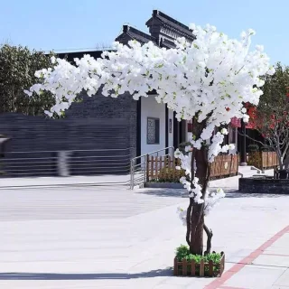 Kunst kersenboom nep bloesem - 1.8 x 1m wit