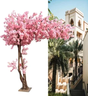 Kunst kersenboom - woondecoratie - roze - 2m x 1.5m