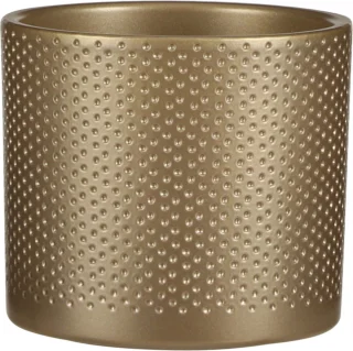 Kunst kerstboom 60 cm groen met gouden pot