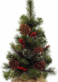 kunst kerstboom 60 cm met versiering