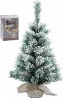 Kunst kerstboom besneeuwd 60 cm warm wit