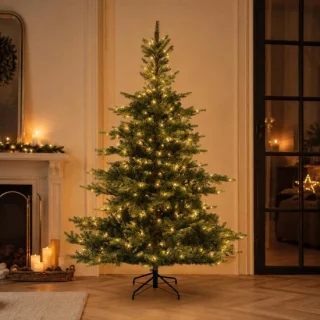 Kunst kerstboom - H150 cm - met kerstverlichting